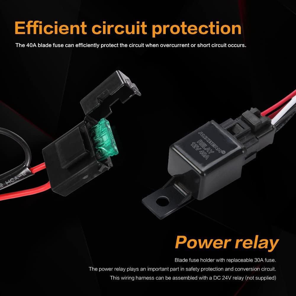 Sell New 40A Relay Fuse Wiring Harness Kit For Any 5-Pin Fog LED Light Rocker Switch In Hong - Foto 11