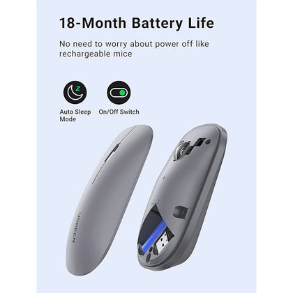 Ugreen Portable Wireless Mouse (Gray) MU001