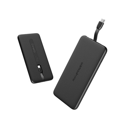 RAVPower - Portable Charger 5000mAh with Built-in Type C Cable