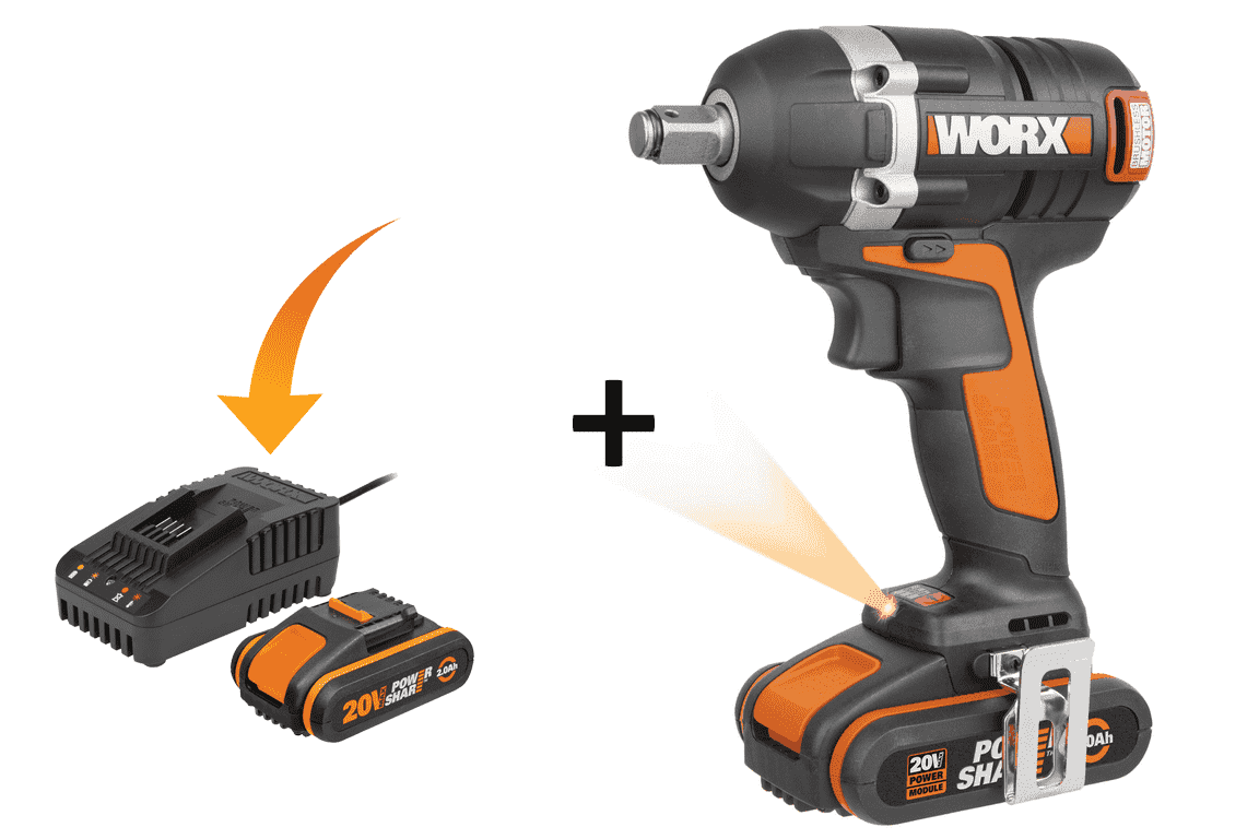 Worx 20V BL Impact Wrench MND Campnsea