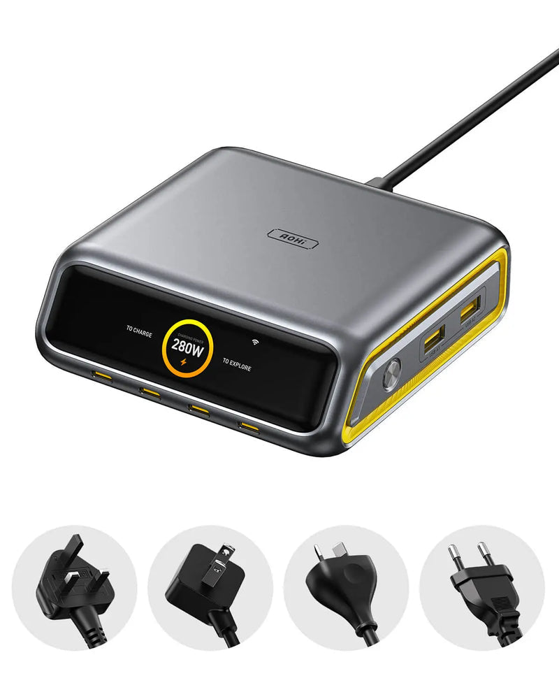 AOHI AI PD3.2 280W 6-Port Desktop Charging Station (US/EU/UK/AU)