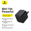 Baseus Palm Fast Charger 2C+U 65W - Cluster Black (with Baseus Cable USB-C to USB-C 100W)