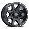 TUNDRA (17×8.50) 4 x REBOUND SATIN BLACK SIX SPEED 5×150 +25 Offset