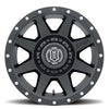 SILVERADO/SUBURBAN/SIERRA 2500HD (17×8.50) 4 x SATIN BLACK REBOUND HD 8×6.5 +13 OFFSET