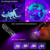 365nm UV Flashlight Black Light LED Ultra Violet Small Flashlights Pet Stains Scorpions Fluorescent Detector (No Battery Included)