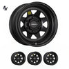 LC300 (17X8) 4x Blak Trak Steel wheels (6/139) +30