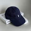 Polo Cotton Chino Ball Cap Navy-White Pony Logo