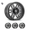 LC100/LC200/LX470/LX570 (17×8.50) 4 تيتانيوم ست سرعات 5×150 +25 إزاحة