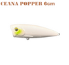 Major Craft CPP-60 Popper Floating Lure 9g #005 GREEN CHEEK PEARL WHITE