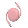 Voltme Powerlink YoYo Cable 5A 1.0M Retractable (Dual-Way Retractable Cable) Type C to Type C Pink
