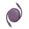 Voltme Powerlink YoYo Cable 5A 1.0M Retractable (Dual-Way Retractable Cable) Type C to Type C Purple