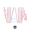 Baseus PicoGo Magnetic Liquid Silicone Fast Charging Cable USB-C to USB-C 240W 1m - Baby Pink