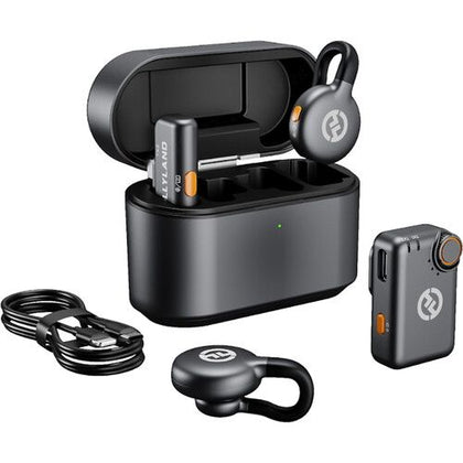 Hollyland Lark M2S Combo (With Camera RX + Usb-C RX + Usb-C TO Lightning Cable, Space Grey