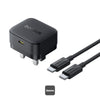 Baseus Palm Fast Charger 1C 30W - Cluster Black (with Baseus Cable USB-C to USB-C 60W)