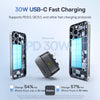 Baseus Palm Fast Charger 1C 30W - Cluster Black (with Baseus Cable USB-C to USB-C 60W)