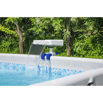 58619 Flowclear Soothing Waterfall, Above Ground Pool Accessory with LED Lights, Multicolor