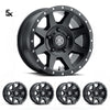 JK/JL/JT (17×8.50) 5 x REBOUND SATIN BLACK 5×5 -6 OFFSET