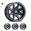 رام 1500 (17×8.50) 4 × ريبوند ساتان بلاك 5×5.5 (إزاحة 0)