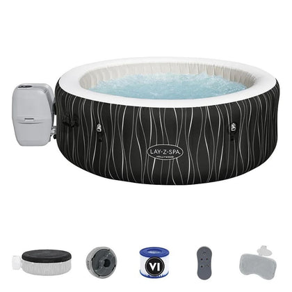 60059 Lay-Z-Spa Hollywood AirJet Inflatable Hot Tub Spa with LED Lights 4-6 person