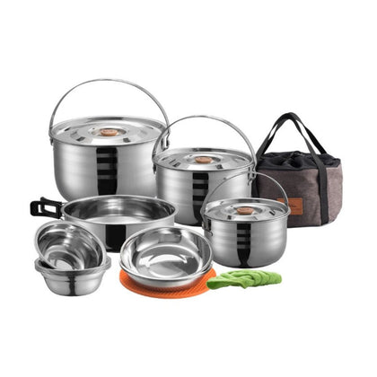 Campingmoon Stainless Steel Cookware Set - MC240