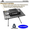 Campingmoon Roll UP Camping Table Lightweight Foldable Aluminum with Carrying Bag