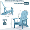 Outdoor seaside 2 chair lounge Armchairs with High Backrest and Wide Armrests Aqua Blue