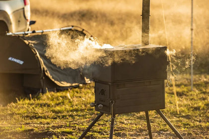 Kings Vertical Offset Smoker | For Kings Premium Camp Oven Stove | 27L Capacity | Stainless Steel Food Trays