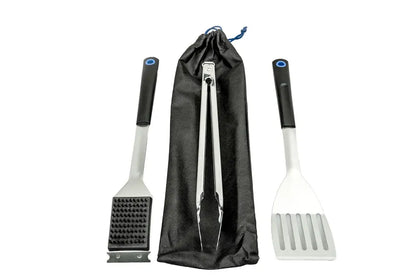 Kings BBQ Tools | Stainless Steel | 3-Pack | Sturdy | Lightweight | incl tool bag