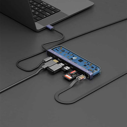 Powerology - 7in1 USB-C Multi Hub Crystalline Series