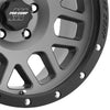 Pro Comp 40 Series Vertigo Wheel, 17×9 with 5 on 5 Bolt Pattern – Matte Graphite