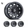 BRONCO (17×8.50) 4x THRUST SATIN BLACK 6×5.5″ (0 OFFSET)