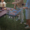 Campingmoon Folding Camping Charcoal Grill BBQ Stainless Steel Large