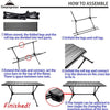 Campingmoon Roll UP Camping Table Lightweight Foldable Aluminum with Carrying Bag