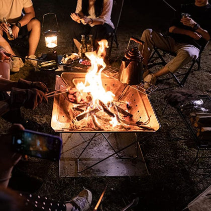 Campingmoon MT-065 Foldable BBQ Grill & Fire Pit