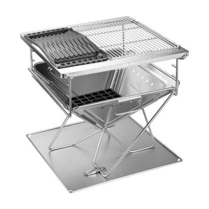 Campingmoon Cast Iron Half Grill Plate - W3