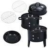 3 in 1 Charcoal Barbecue Grill 40x80cm