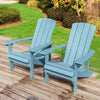 Outdoor seaside 2 chair lounge Armchairs with High Backrest and Wide Armrests Aqua Blue