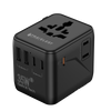 Travelest Universal Travel Adapter GaN 35W with 3 USB-C & 2 USB-A, AC 2500W, Works with 200+ Countries