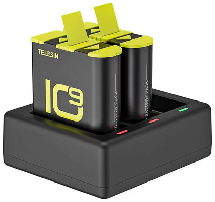Telesin 3 Slots Charger with 2 Batteries for GoPro 9/10/11