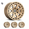 BRONCO (17×8.50) 4x COMPASS SATIN BRASS 6×5.5″ (0 OFFSET)