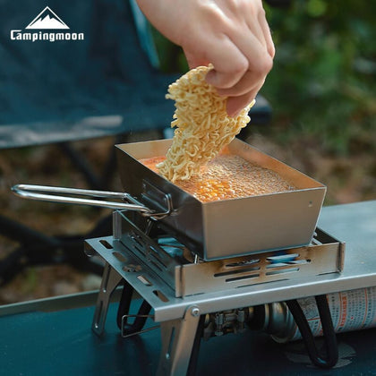 Campingmoon Thick Frying Pan with Cooking Box