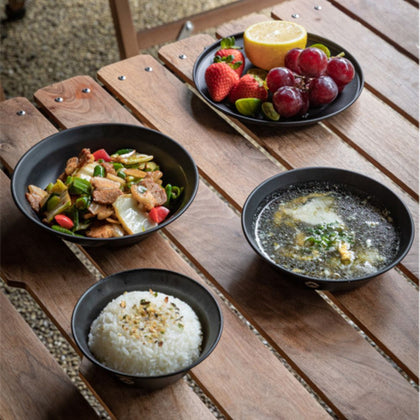 Campingmoon Camping Plates Stainless Steel 4pcs