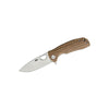 Honey Badger Flipper D2 Medium No Choil - Tan