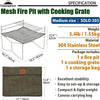 Campingmoon SOLO-303 Mesh Fire Pit with Cooking Grate
