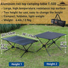 Campingmoon Roll UP Camping Table Lightweight Foldable Aluminum with Carrying Bag
