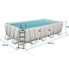 56466 Bestway 5.49m x 2.74m x 1.22m Rectangular Pool Set