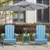 Outdoor seaside 2 chair lounge Armchairs with High Backrest and Wide Armrests Aqua Blue