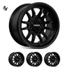 Prado 250 (17X9) 4x MATT BLACK ARC WHEELS (6/139) LITEFORGED +40 OFFSET