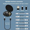 Travelest Multifunctional 60W Fast Charging data cable 3 in 1 USB cable set storage set - Black