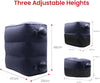 Travelest Inflatable Portable Travel Foot Leg Rest Pillow with Built-in air Pump for Travel - Navy
